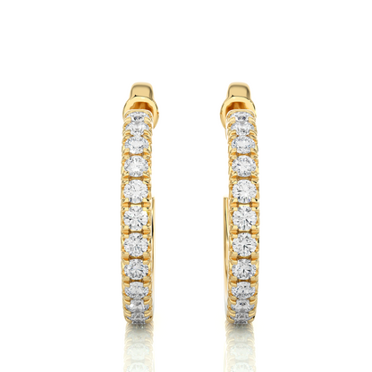 0.70 CT Round Cut Dainty Diamond Huggie Earrings Perfect Gift For Her - HIGHCARAT DIAMONDS