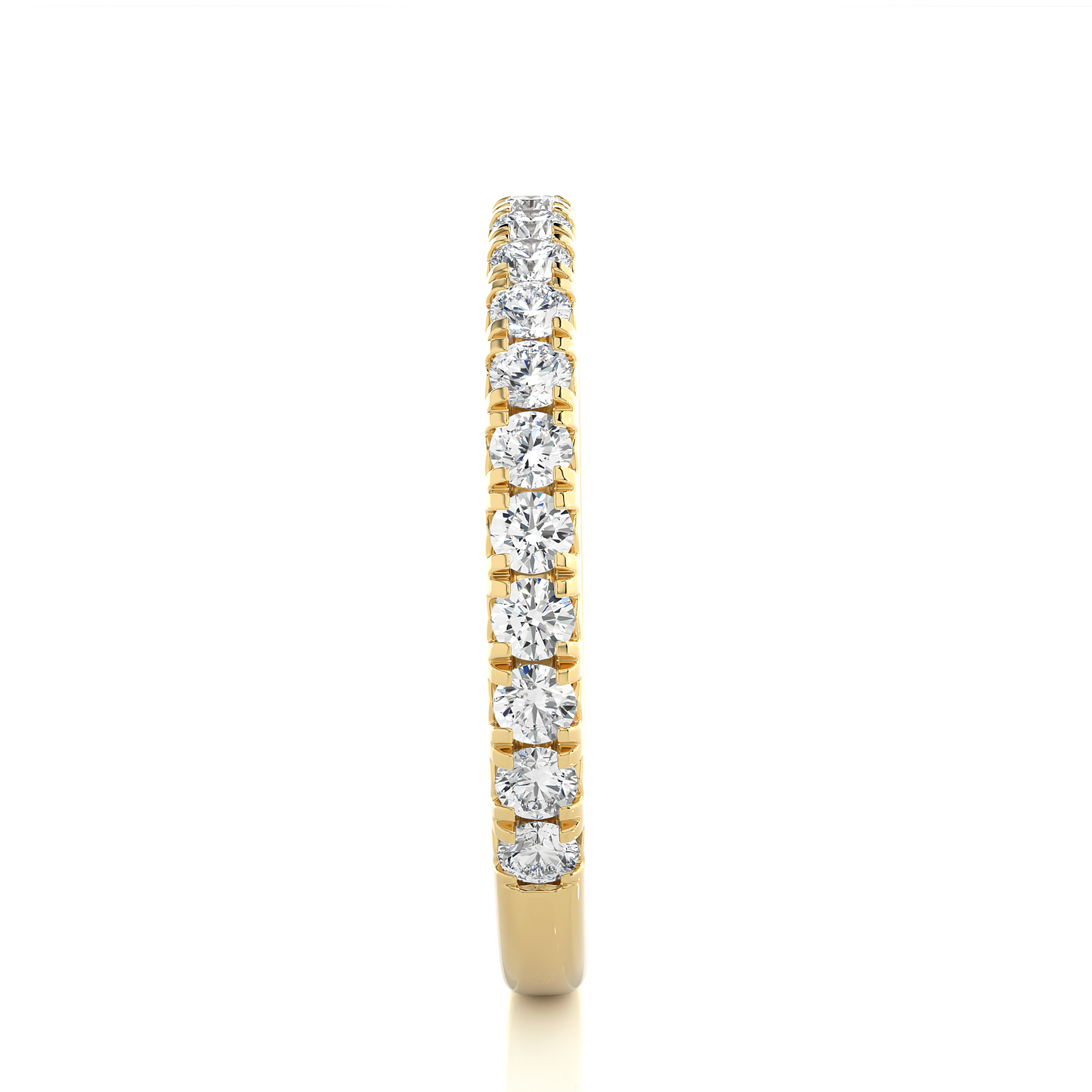 0.73 CT Round Cut Elegant Prong Set Labgrown Or Natural Diamond Wedding Band For Women's - HIGHCARAT DIAMONDS