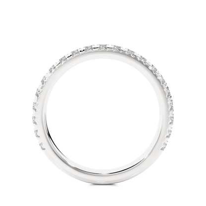 0.73 CT Round Cut Elegant Prong Set Labgrown Or Natural Diamond Wedding Band For Women's - HIGHCARAT DIAMONDS