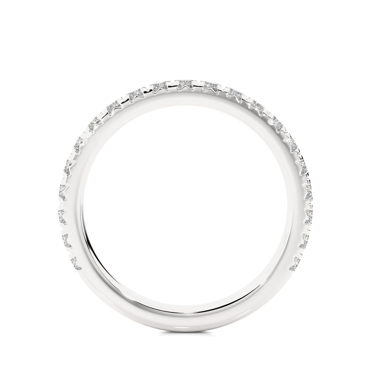 0.73 CT Round Cut Elegant Prong Set Labgrown Or Natural Diamond Wedding Band For Women's - HIGHCARAT DIAMONDS