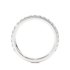 0.73 CT Round Cut Elegant Prong Set Labgrown Or Natural Diamond Wedding Band For Women's - HIGHCARAT DIAMONDS