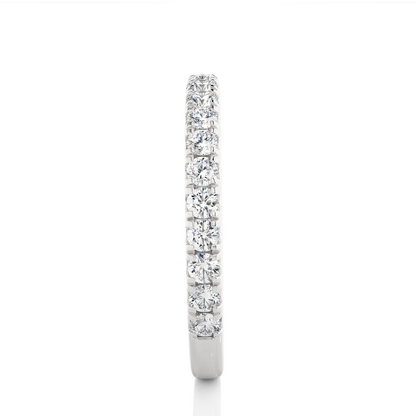 0.73 CT Round Cut Elegant Prong Set Labgrown Or Natural Diamond Wedding Band For Women's - HIGHCARAT DIAMONDS
