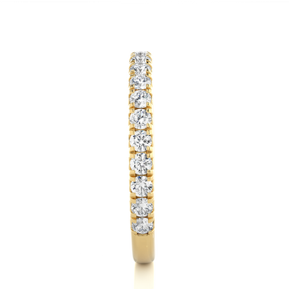 0.73 CT Round Cut Elegant Prong Set Labgrown Or Natural Diamond Wedding Band For Women's - HIGHCARAT DIAMONDS