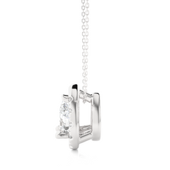 0.79 CT Pear & Round Diamond Shape Pendant Perfect For Weddings & Anniversaries - HIGHCARAT DIAMONDS