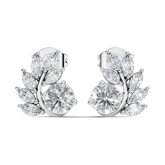Stunning 0.82 CT Lab-Grown Diamond Earrings Classic Marquise & Round Style - HIGHCARAT DIAMONDS