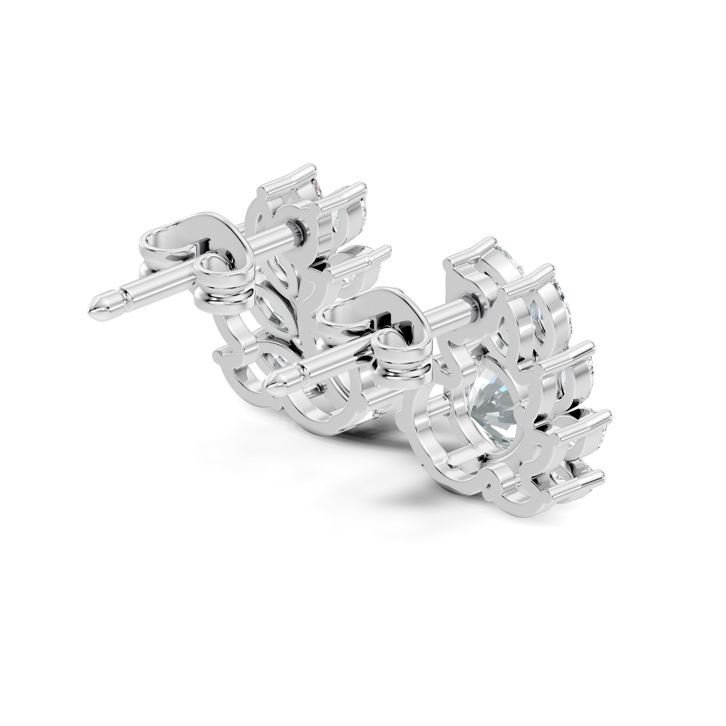 Stunning 0.82 CT Lab-Grown Diamond Earrings Classic Marquise & Round Style - HIGHCARAT DIAMONDS
