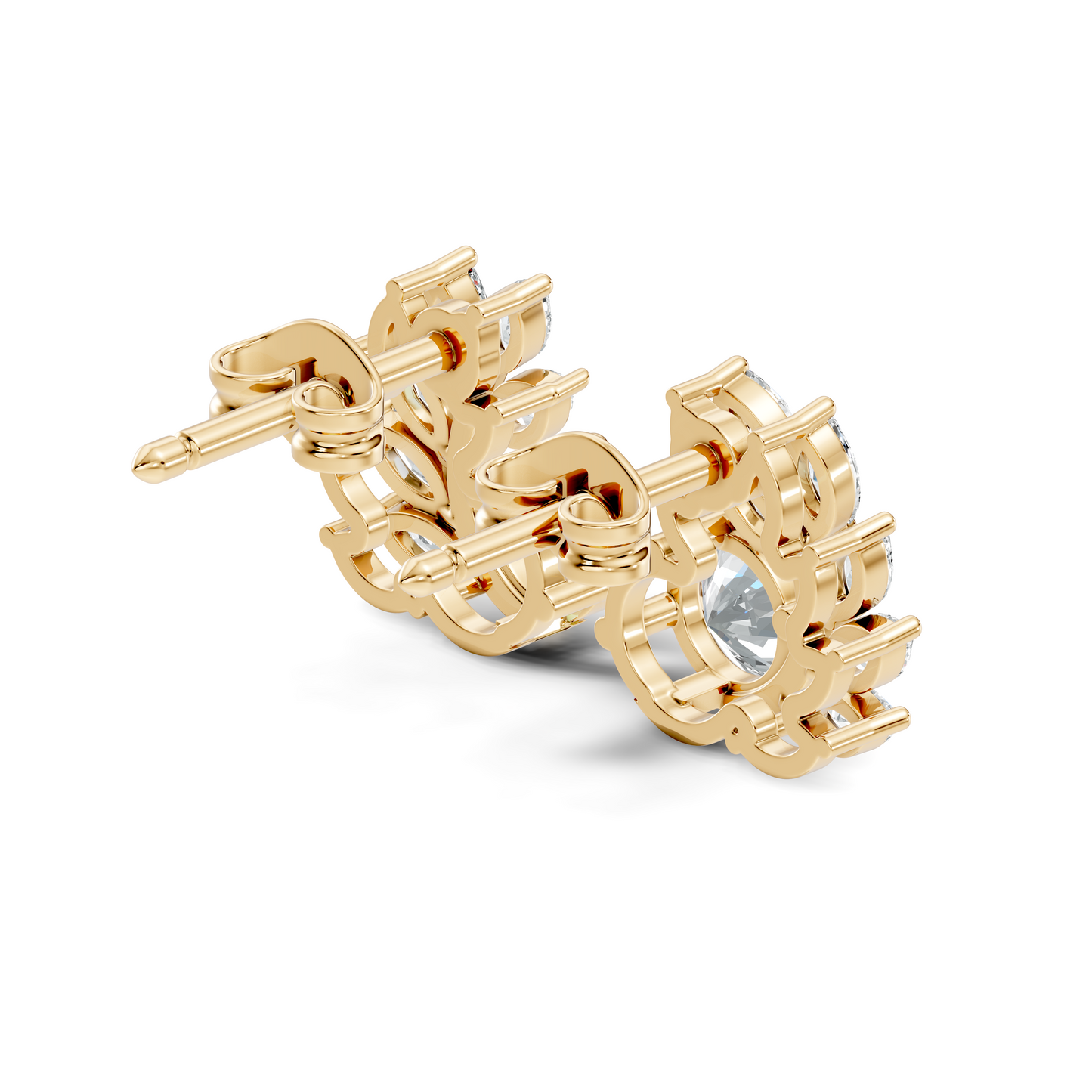 Stunning 0.82 CT Lab-Grown Diamond Earrings Classic Marquise & Round Style - HIGHCARAT DIAMONDS