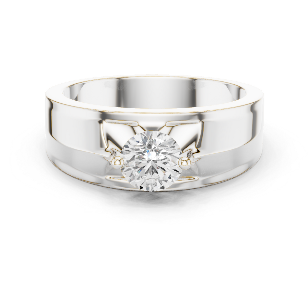 Round Shape Lab Grown Diamond Vintage Art Deco Classic Look Diamond ring For Men - HIGHCARAT DIAMONDS