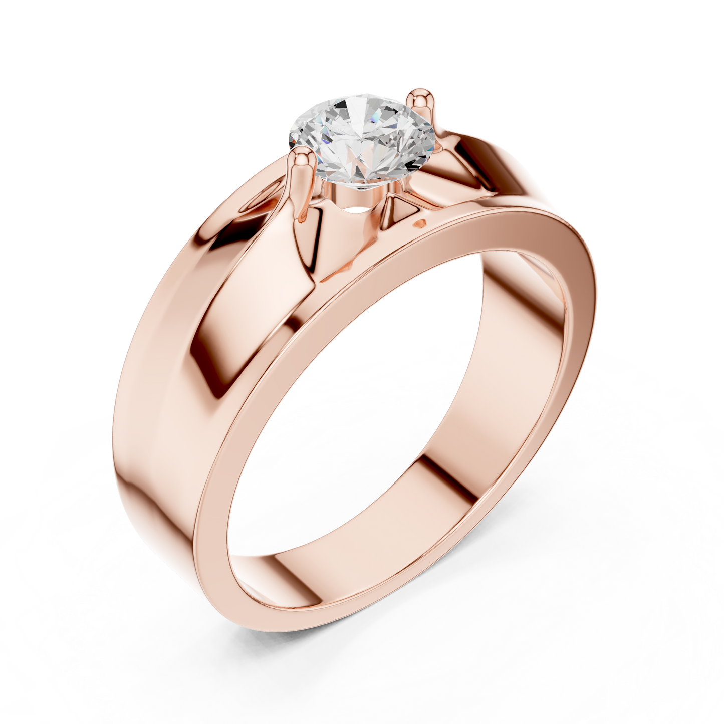 Round Shape Lab Grown Diamond Vintage Art Deco Classic Look Diamond ring For Men - HIGHCARAT DIAMONDS