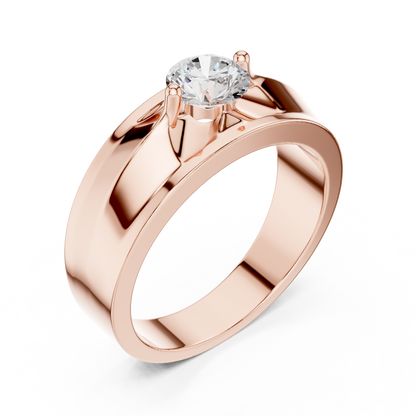 Round Shape Lab Grown Diamond Vintage Art Deco Classic Look Diamond ring For Men - HIGHCARAT DIAMONDS