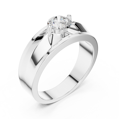 Round Shape Lab Grown Diamond Vintage Art Deco Classic Look Diamond ring For Men - HIGHCARAT DIAMONDS