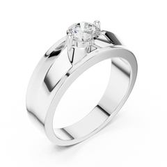 Round Shape Lab Grown Diamond Vintage Art Deco Classic Look Diamond ring For Men - HIGHCARAT DIAMONDS