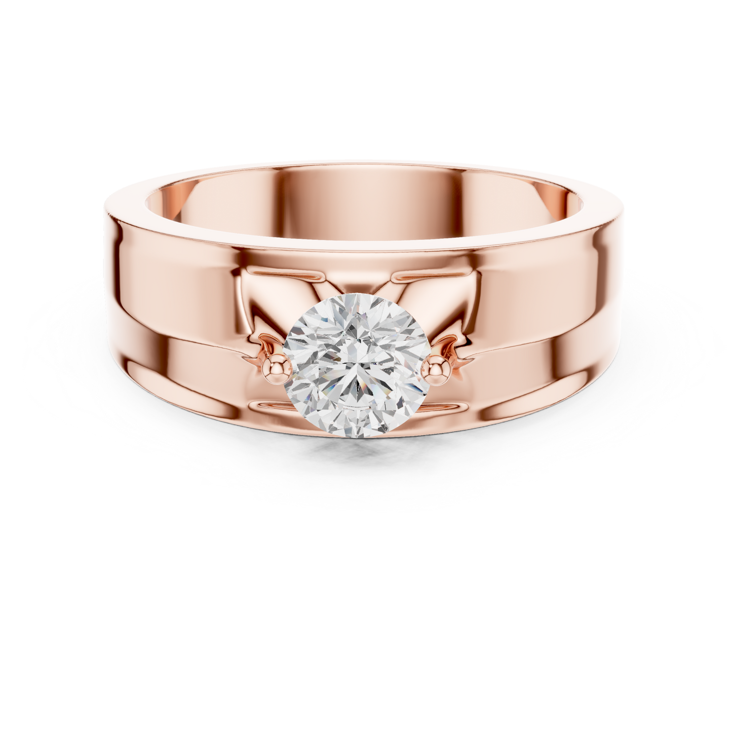 Round Shape Lab Grown Diamond Vintage Art Deco Classic Look Diamond ring For Men - HIGHCARAT DIAMONDS