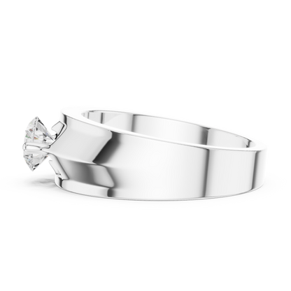 Round Shape Lab Grown Diamond Vintage Art Deco Classic Look Diamond ring For Men - HIGHCARAT DIAMONDS