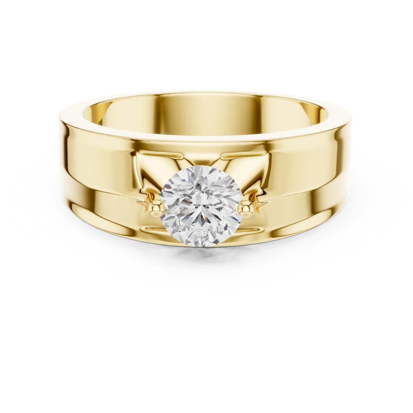 Round Shape Lab Grown Diamond Vintage Art Deco Classic Look Diamond ring For Men - HIGHCARAT DIAMONDS