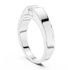 Men's Round Shapes Lab Grown Diamond 14k Solid Gold Stunning Wedding Wear Ring - HIGHCARAT DIAMONDS
