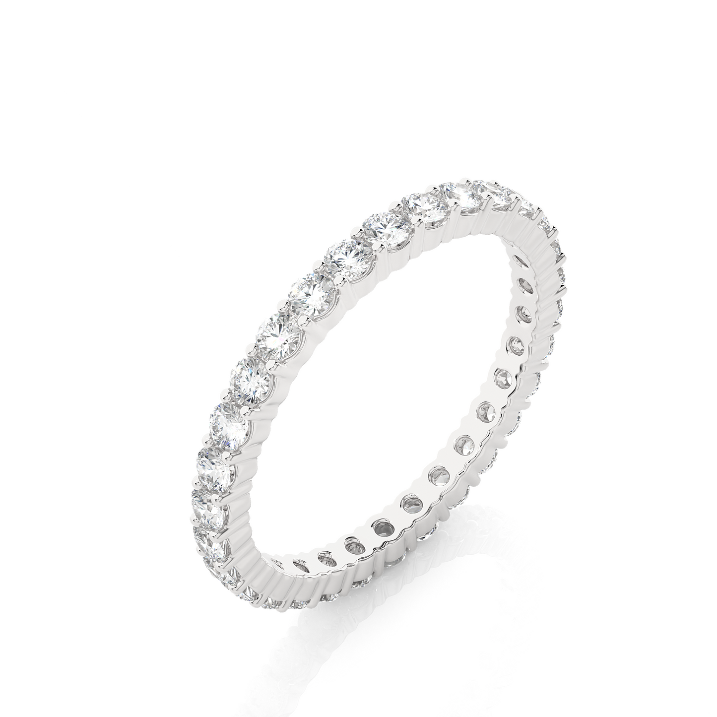 0.90 CT Lab or Natural Diamond  Full Eternity  Round Diamond Wedding Band Luxury Gift - HIGHCARAT DIAMONDS
