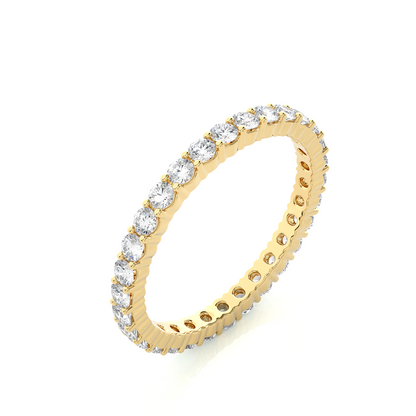 0.90 CT Lab or Natural Diamond  Full Eternity  Round Diamond Wedding Band Luxury Gift - HIGHCARAT DIAMONDS