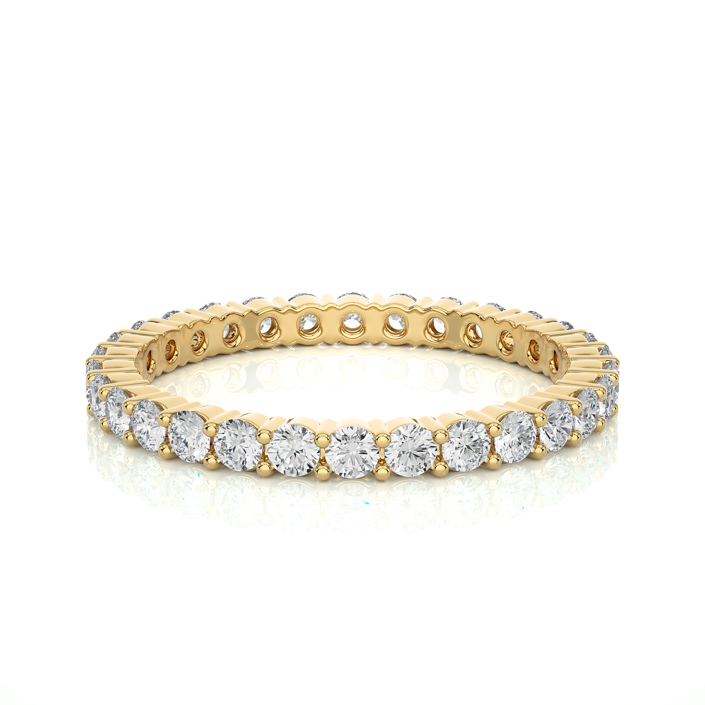 0.90 CT Lab or Natural Diamond  Full Eternity  Round Diamond Wedding Band Luxury Gift - HIGHCARAT DIAMONDS