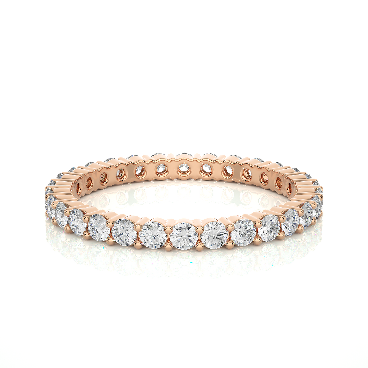 0.90 CT Lab or Natural Diamond  Full Eternity  Round Diamond Wedding Band Luxury Gift - HIGHCARAT DIAMONDS