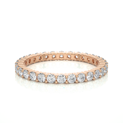 0.90 CT Lab or Natural Diamond  Full Eternity  Round Diamond Wedding Band Luxury Gift - HIGHCARAT DIAMONDS