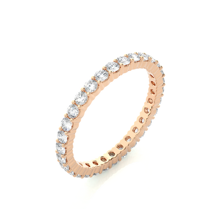 0.90 CT Lab or Natural Diamond  Full Eternity  Round Diamond Wedding Band Luxury Gift - HIGHCARAT DIAMONDS
