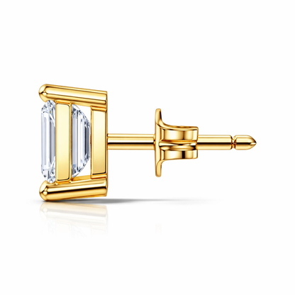 0.92 Carat Emerald Cut Lab-Grown Diamond Stud Earrings Eco-Friendly Gift For Her - HIGHCARAT DIAMONDS