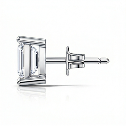 0.92 Carat Emerald Cut Lab-Grown Diamond Stud Earrings Eco-Friendly Gift For Her - HIGHCARAT DIAMONDS