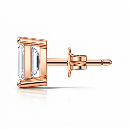 0.92 Carat Emerald Cut Lab-Grown Diamond Stud Earrings Eco-Friendly Gift For Her - HIGHCARAT DIAMONDS