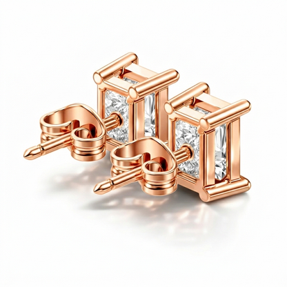 0.92 Carat Emerald Cut Lab-Grown Diamond Stud Earrings Eco-Friendly Gift For Her - HIGHCARAT DIAMONDS