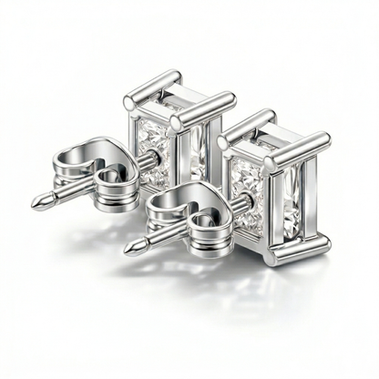 0.92 Carat Emerald Cut Lab-Grown Diamond Stud Earrings Eco-Friendly Gift For Her - HIGHCARAT DIAMONDS