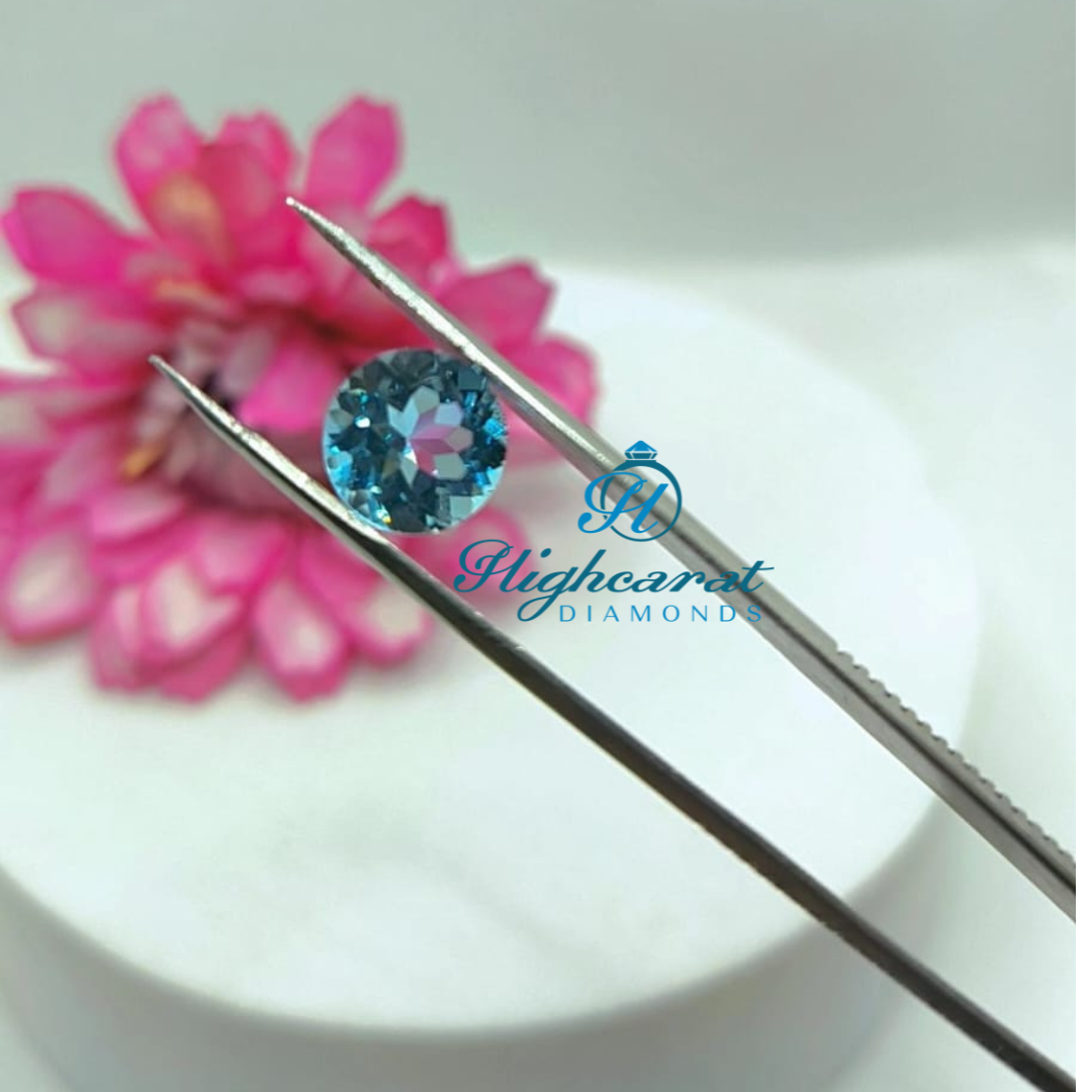Round Blue Rose Cut All Occasion ,Engagement Wear Shinning Diamond Ring - HIGHCARAT DIAMONDS