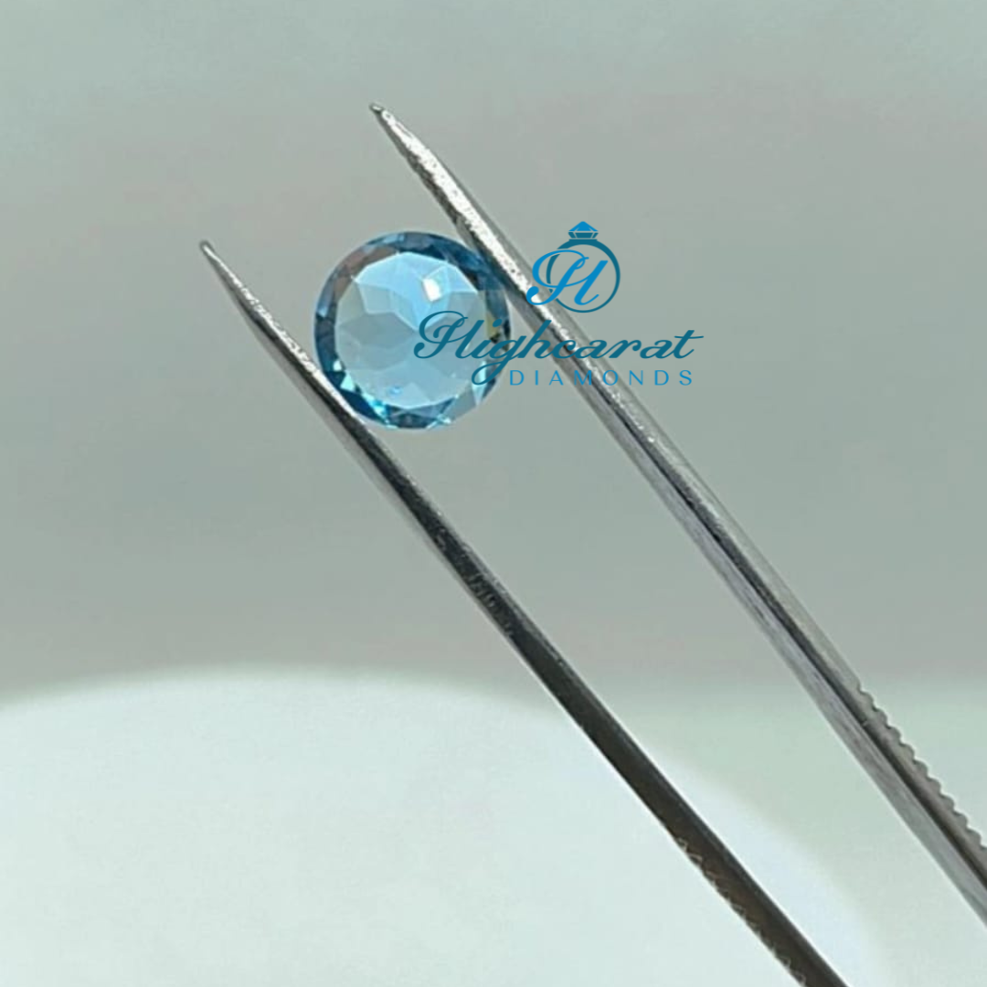 Round Blue Rose Cut All Occasion ,Engagement Wear Shinning Diamond Ring - HIGHCARAT DIAMONDS