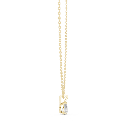 1.00 Ct Pear Cut Labgrown Diamond Soliatire Pendant For Her In 14K Solid Gold