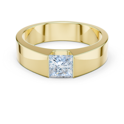 1.00 Ct Princess Cut Lab grown Diamond Classic Vintage Unique Daily Wear Men Diamond Ring - HIGHCARAT DIAMONDS