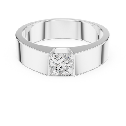 1.00 Ct Princess Cut Lab grown Diamond Classic Vintage Unique Daily Wear Men Diamond Ring - HIGHCARAT DIAMONDS