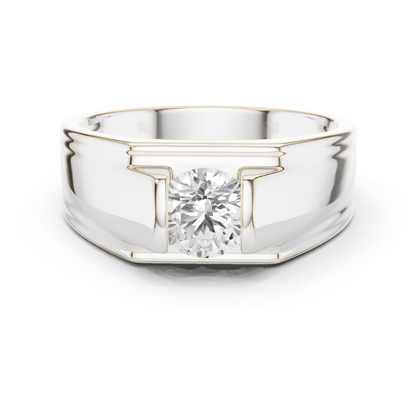 1.00 Ct Round Shapes Lab Grown Diamond Ring Classic Vintage Men's Diamond Ring Daily Wear - HIGHCARAT DIAMONDS