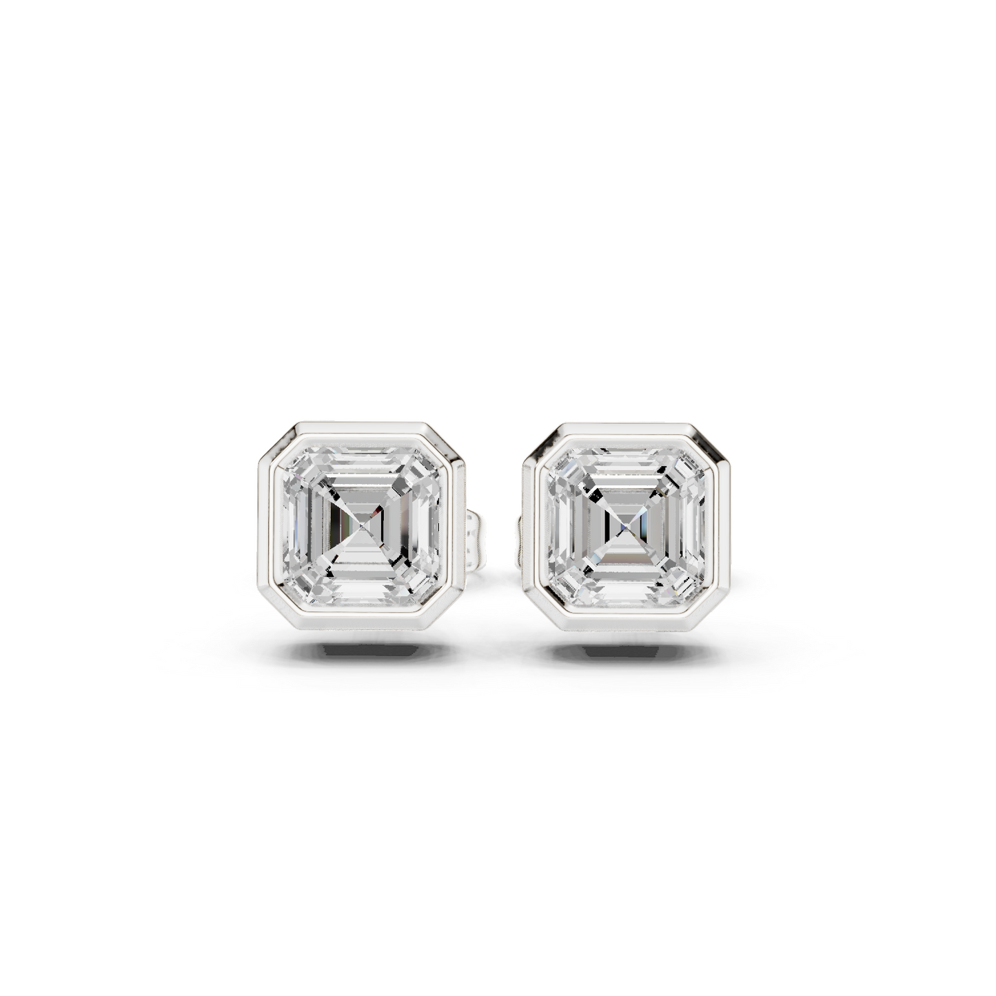 1.00CT Asscher Cut Diamond 14k Solid Yellow Gold Vintage Classic Affordable Stud Earring For Her - HIGHCARAT DIAMONDS