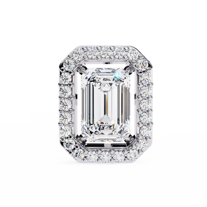 1.00Ct Radiant And Round Cut Diamond Halo Style Delicate Minimalist Stackable Perfect Bridal Stud Earring Gift For Her - HIGHCARAT DIAMONDS