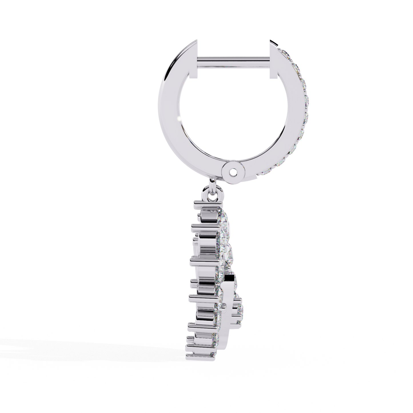 1.00Ct Round Cut Lab Grown Diamond Unique 18k Yellow Gold Dainty Stacking Bridesmaid Hoop Earring For Gift