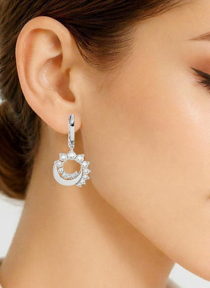 1.00Ct Round Cut Lab Grown Diamond Unique 18k Yellow Gold Dainty Stacking Bridesmaid Hoop Earring For Gift - HIGHCARAT DIAMONDS #wearthelook