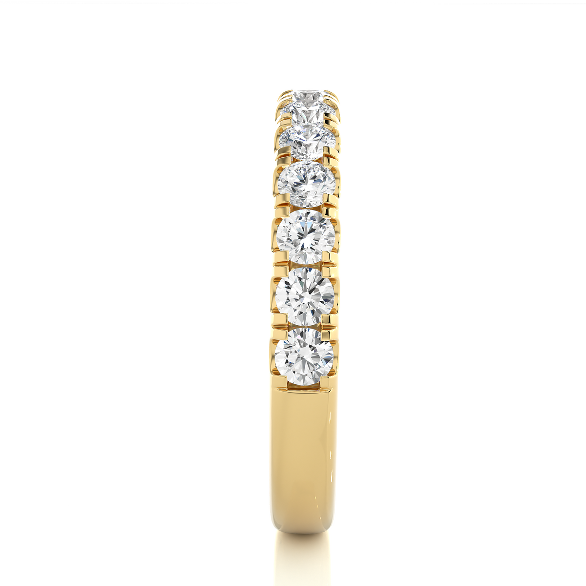 1.01 CT Labgrown Round Diamond Women's Wedding Band Stunning Eternal Sparkle - HIGHCARAT DIAMONDS