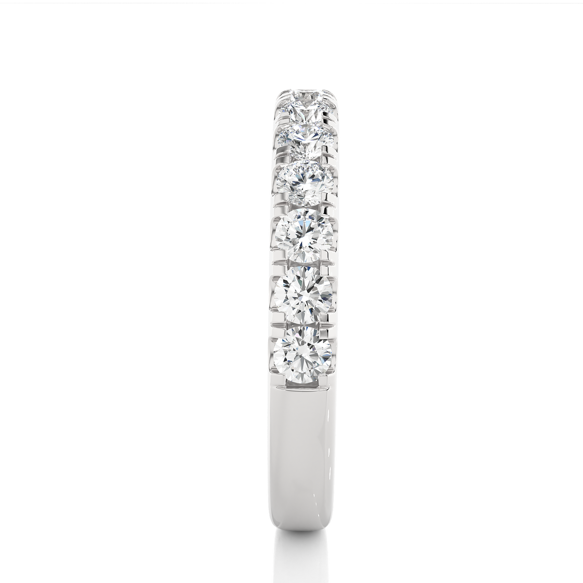 1.01 CT Labgrown Round Diamond Women's Wedding Band Stunning Eternal Sparkle - HIGHCARAT DIAMONDS