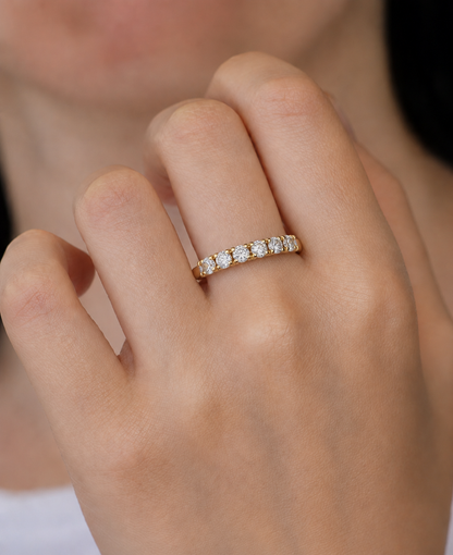1.01 CT Labgrown Round Diamond Women's Wedding Band Stunning Eternal Sparkle - HIGHCARAT DIAMONDS