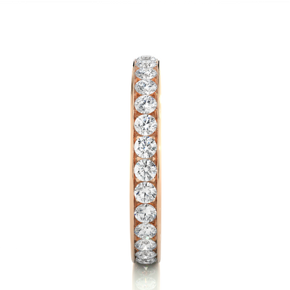 1.04 CT Round Shaped Classic Lab Grown/ Natural Diamond Eternity Band Ring Timeless Circle Of Sparkle - HIGHCARAT DIAMONDS