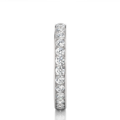 1.04 CT Round Shaped Classic Lab Grown/ Natural Diamond Eternity Band Ring Timeless Circle Of Sparkle - HIGHCARAT DIAMONDS