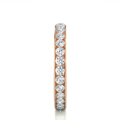 1.04 CT Round Shaped Classic Lab Grown/ Natural Diamond Eternity Band Ring Timeless Circle Of Sparkle - HIGHCARAT DIAMONDS