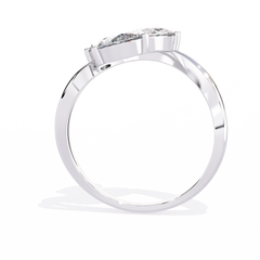 1.06CT Pear Cut Lab Grown Diamond Delicate Sparkling Three Stone Ring Gift For Her - HIGHCARAT DIAMONDS
