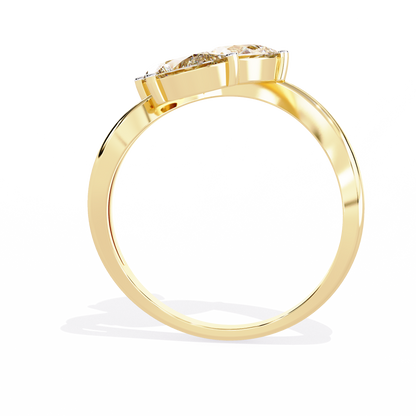 1.06CT Pear Cut Lab Grown Diamond Delicate Sparkling Three Stone Ring Gift For Her