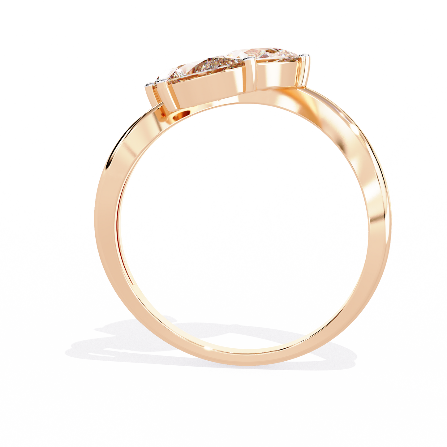 1.06CT Pear Cut Lab Grown Diamond Delicate Sparkling Three Stone Ring Gift For Her